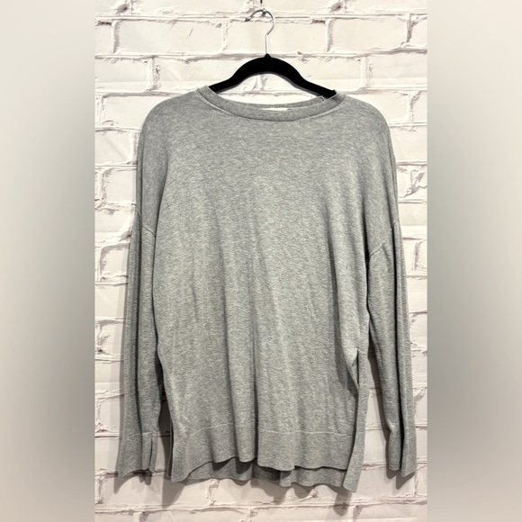 Eileen Fisher Light Gray High Neck Organic Cotton Sweater – Size XS - Picture 1 of 3
